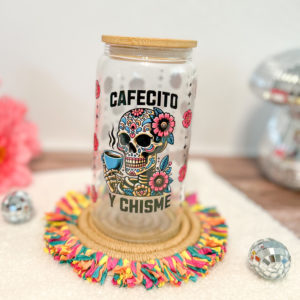 16oz glass can for cafecito and tea