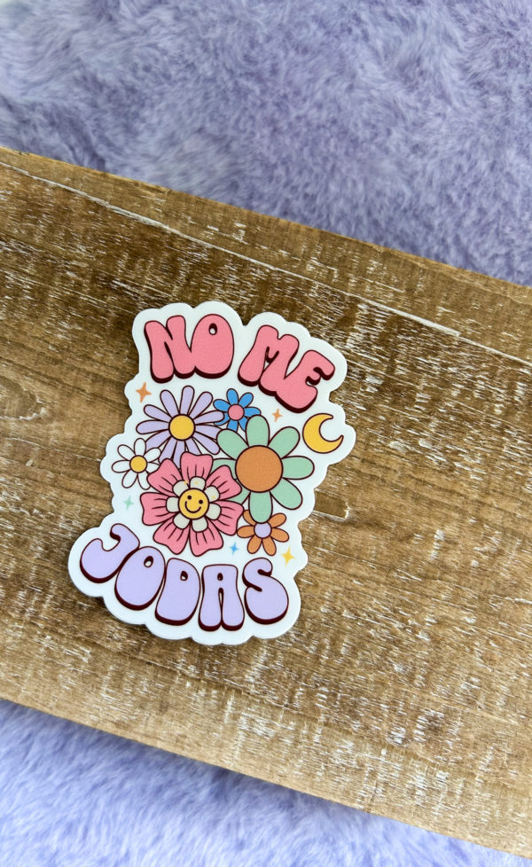 "Don't mess with me!" in the sweetest way. Our "No Me Jodas" sticker adds sassy florals to your laptop, water bottle, or phone case. Waterproof vinyl.