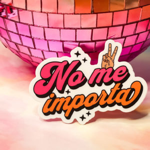 Make a bold statement with our 'No Me Importa' waterproof sticker! Perfect for adding a touch of attitude to your belongings, this sticker is a must-have for anyone who embraces their carefree spirit.